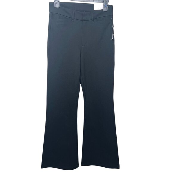 Old Navy Womens Black Flare Trousers Stretch Rayon Blend Size 4 - Picture 3 of 15
